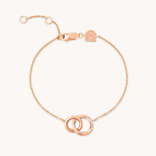 Orbit Crystal Bracelet in Rose Gold