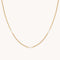 Station Navette Crystal Necklace in Gold