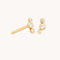 Gleam Crystal Stud Earrings in Gold