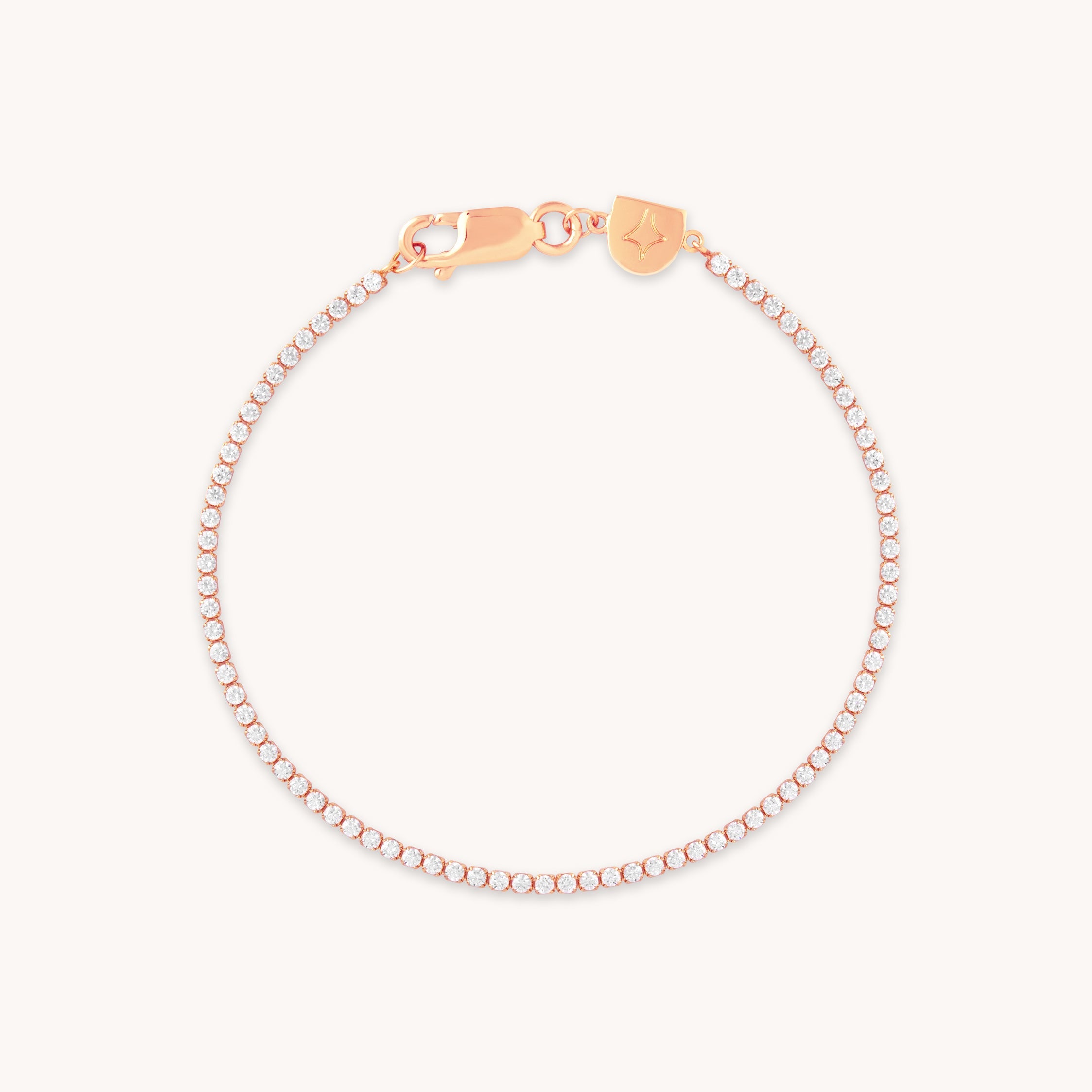 Tennis Chain Bracelet in Rose Gold