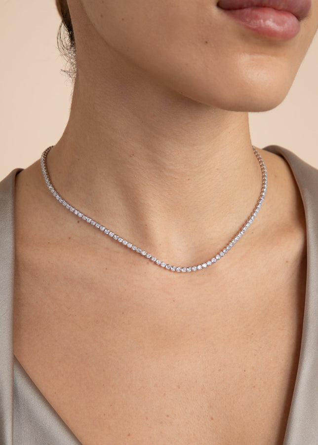 Gleam Tennis Necklace Gift Set in Silver