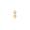 Solid Gold Crystal Beaded Piercing Stud