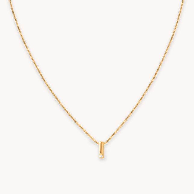 I Initial Pendant Necklace in Gold