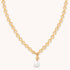 AM22-ENER-N-PL-G  2800 × 2800px  Pearl Link Chain Necklace in Gold