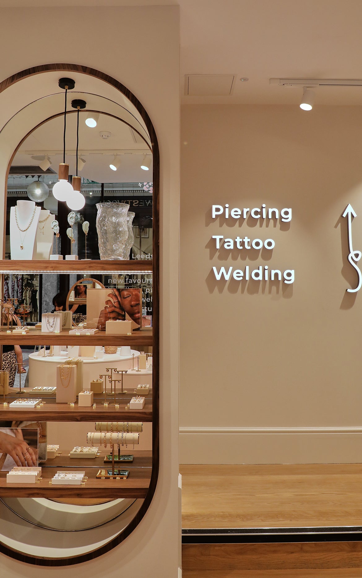 Tattoo, Welding and Piercing sign in-store